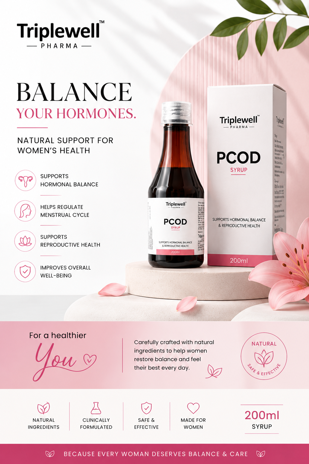 PCOD Syrup | Women's Hormonal Balance & Wellness Support