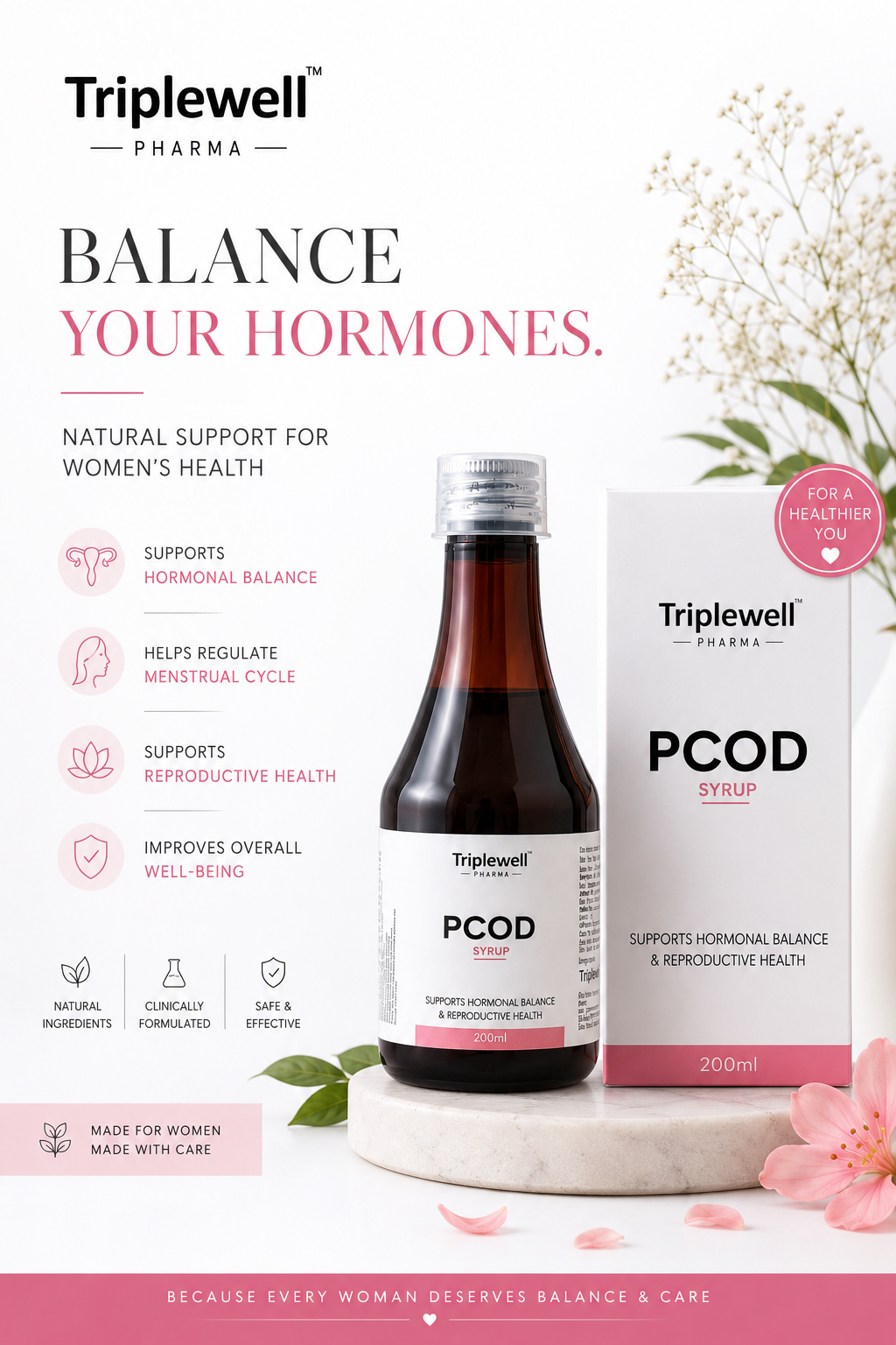 PCOD Syrup | Women's Hormonal Balance & Wellness Support