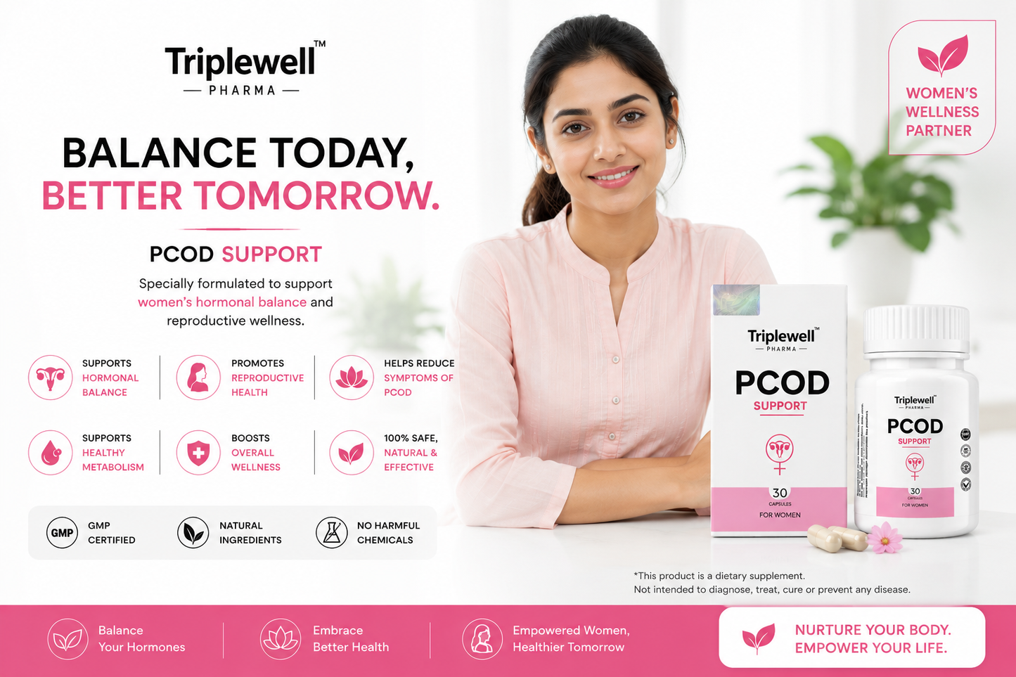 PCOD Support Capsules | Women's Hormonal Balance Supplement