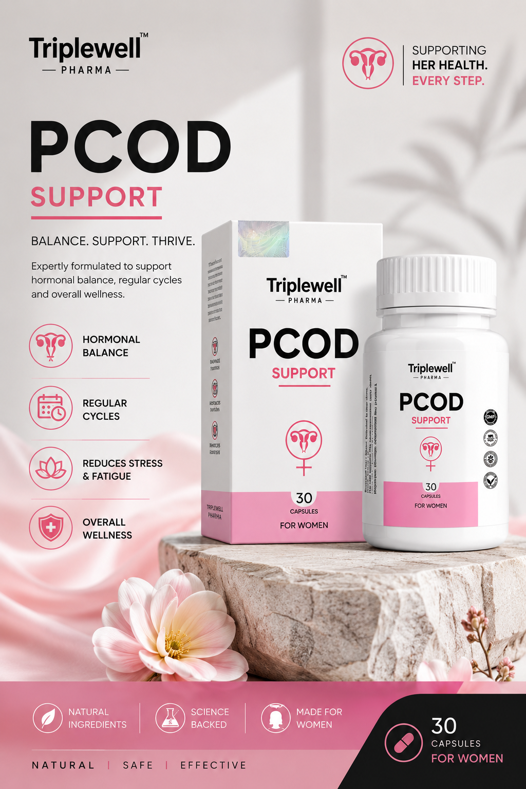 PCOD Support Capsules | Women's Hormonal Balance Supplement