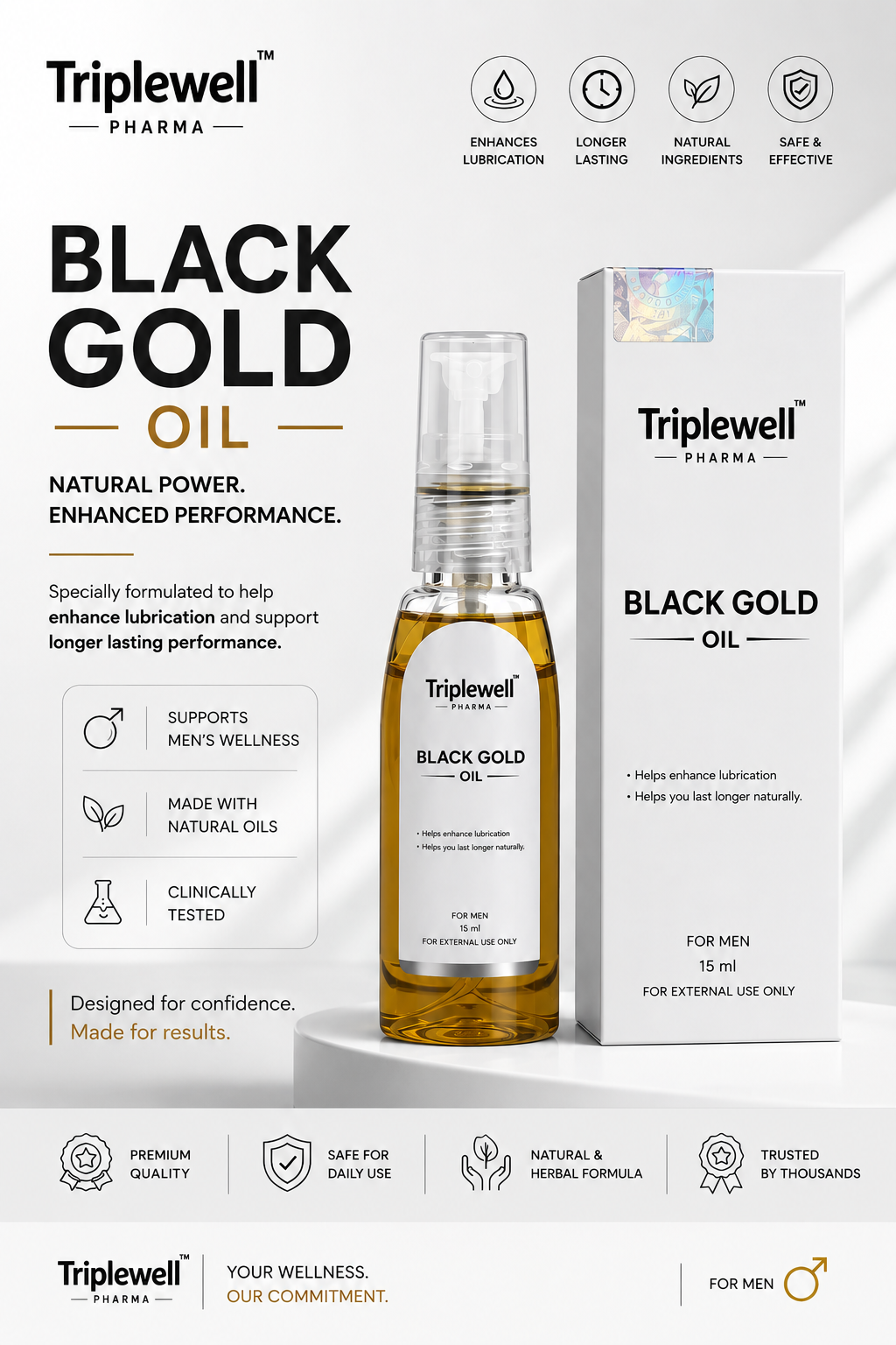 Black Gold Oil | Premium Men's Wellness Oil