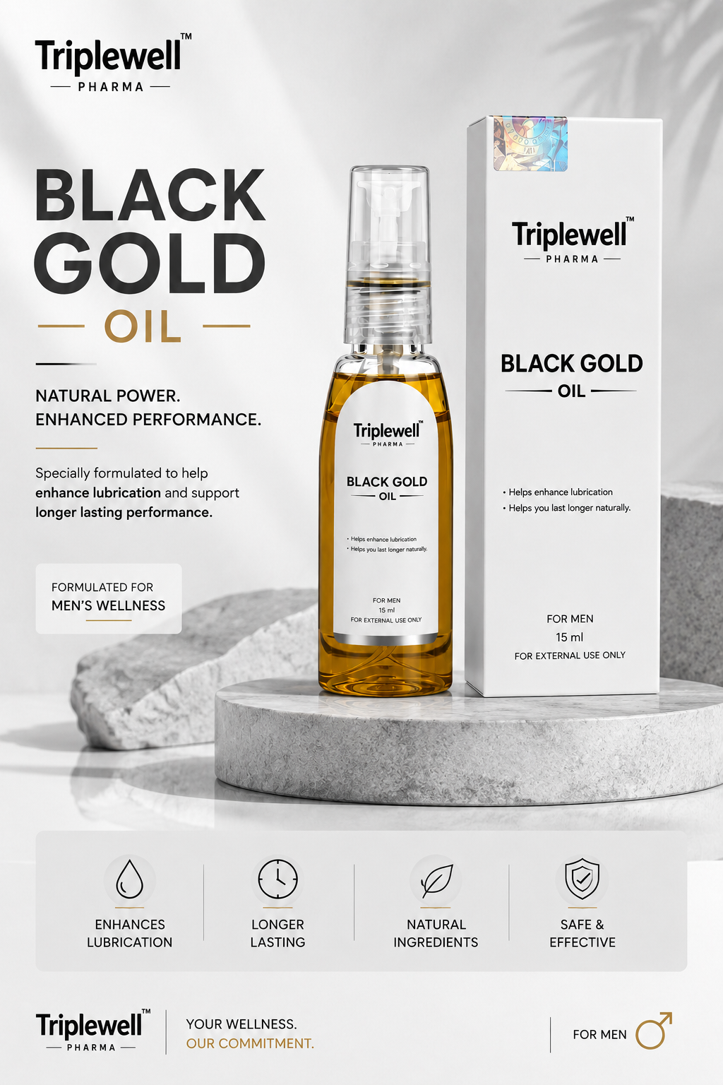 Black Gold Oil | Premium Men's Wellness Oil